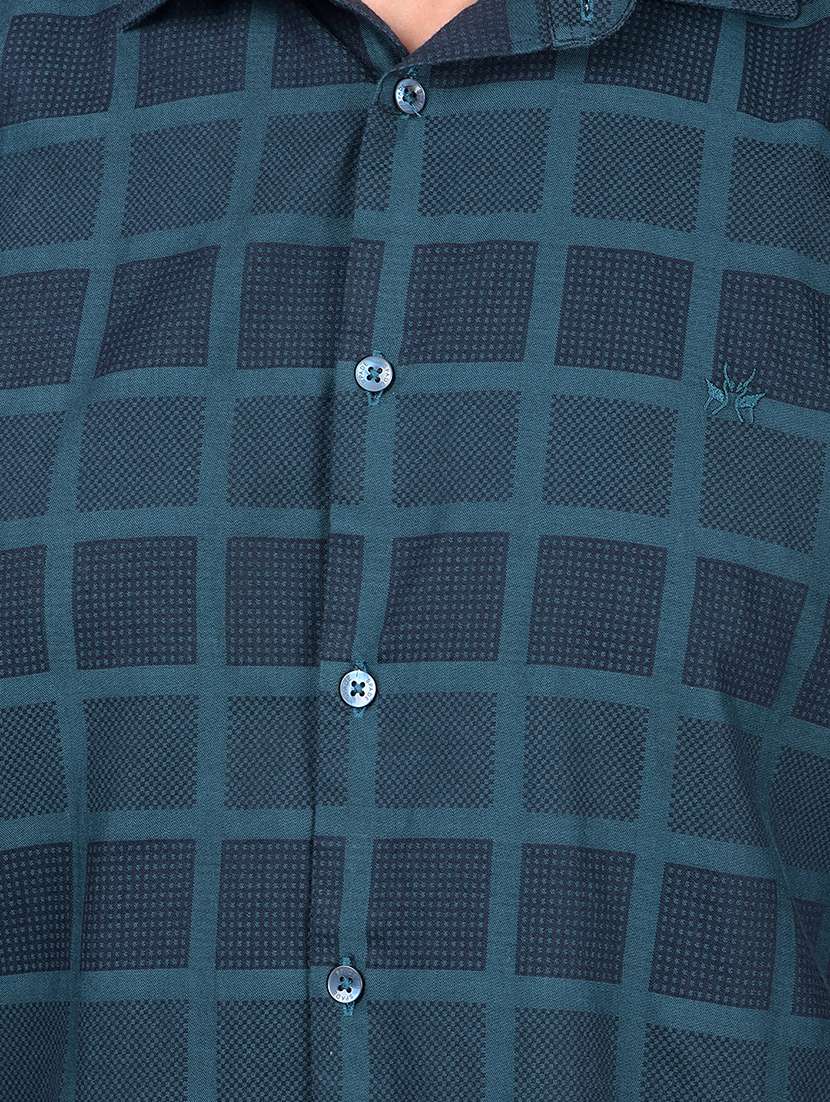 men checked long sleeve slim fit casual shirt  - 21854713 -  Standard Image - 4