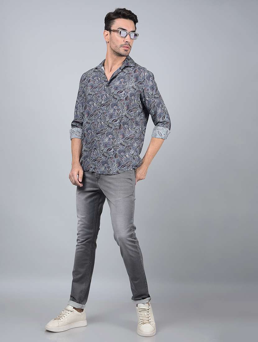 men floral long sleeve slim fit casual shirt  - 21854715 -  Standard Image - 6