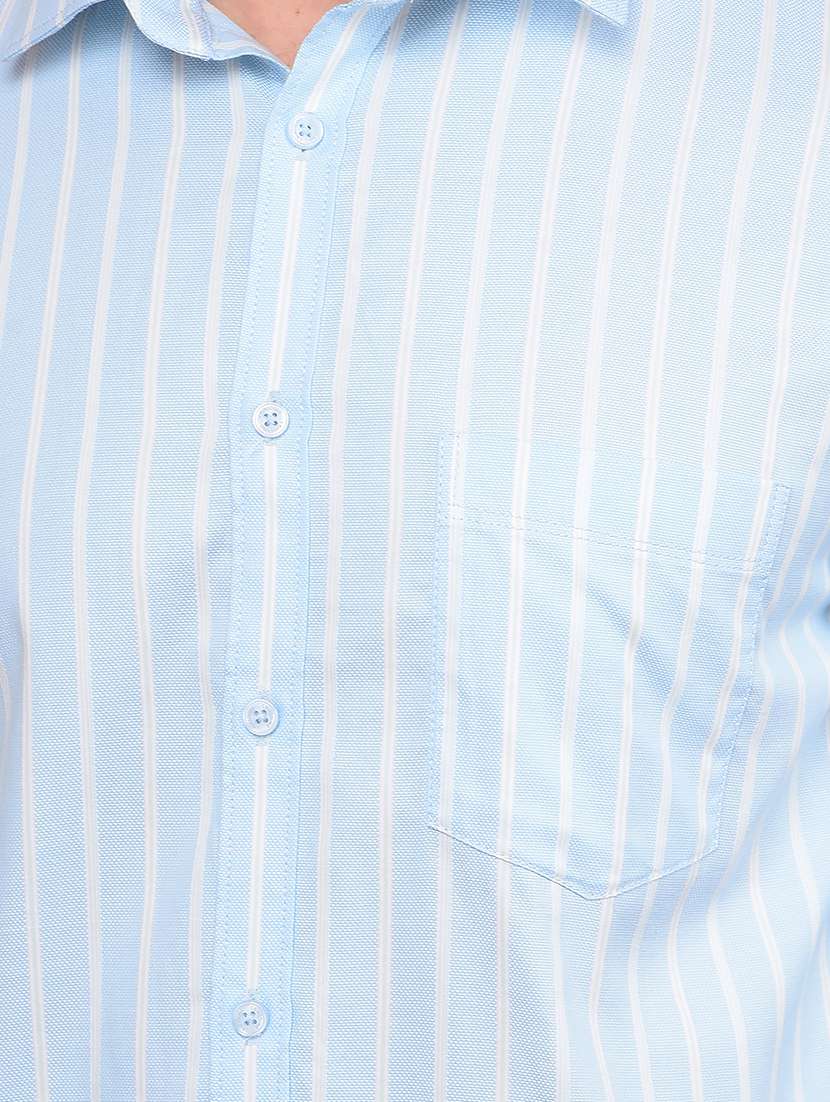 men stripes long sleeve slim fit casual shirt - 21854730 - Standard Image - 4