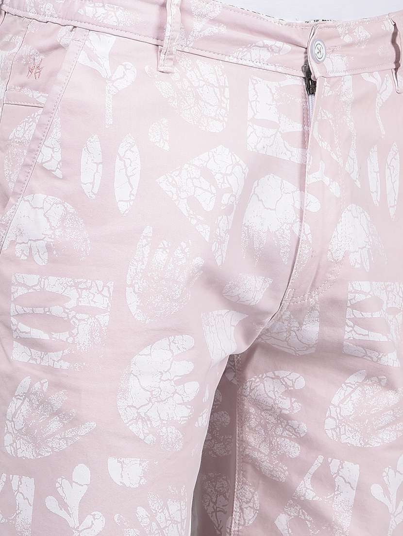 men printed mid rise slim fit short - 21854748 -  Standard Image - 4