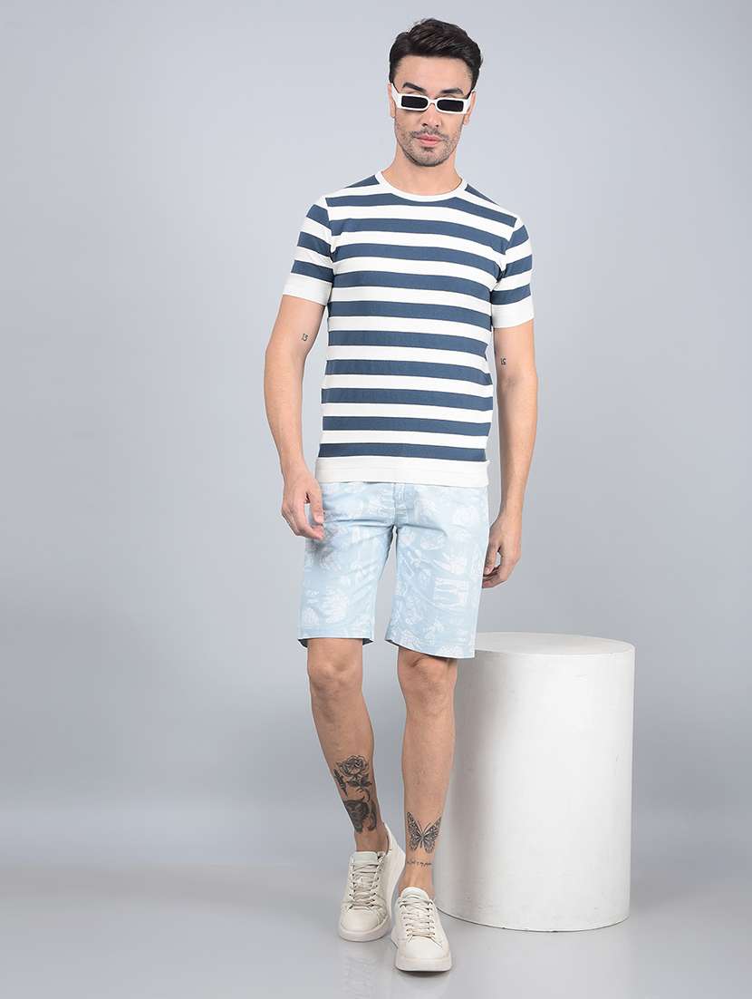 men printed mid rise slim fit short - 21854749 -  Standard Image - 6