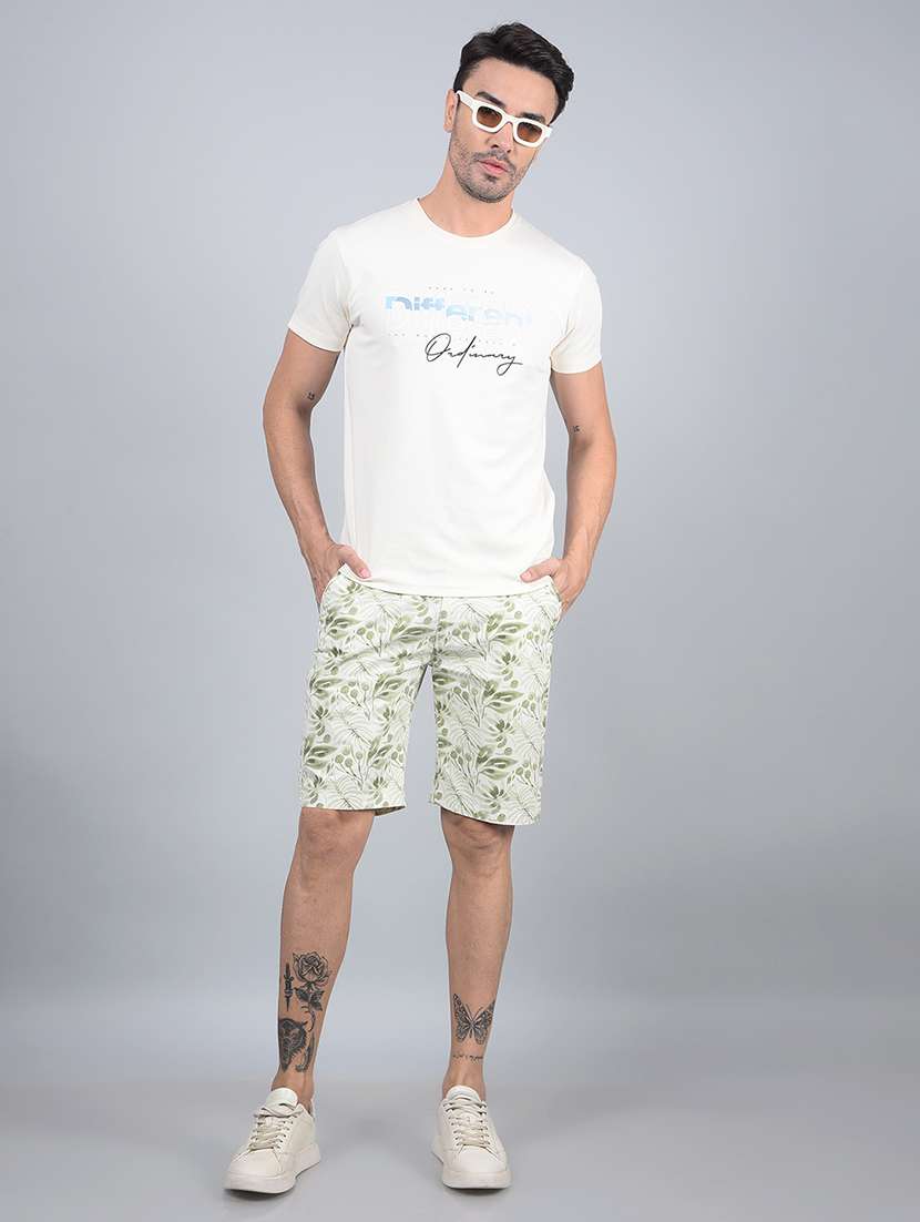 men printed mid rise slim fit short - 21854751 -  Standard Image - 6
