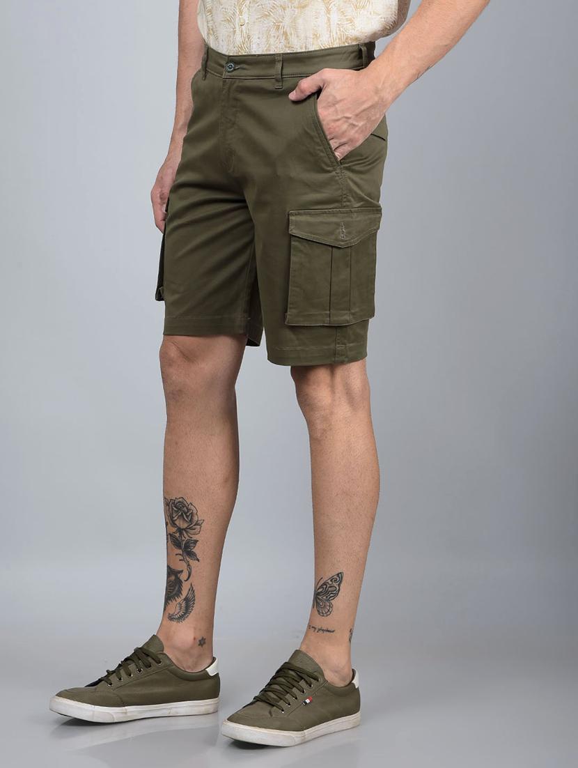 men solid mid rise shorts - 21854755 - Standard Image - 1