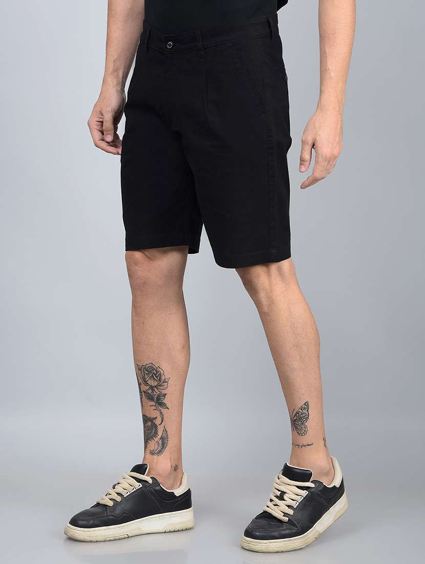 men solid mid rise shorts - 21854757 -  Standard Image - 1