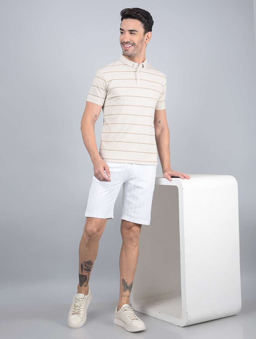 men stripes mid rise shorts - 21854758 -  Standard Image - 6