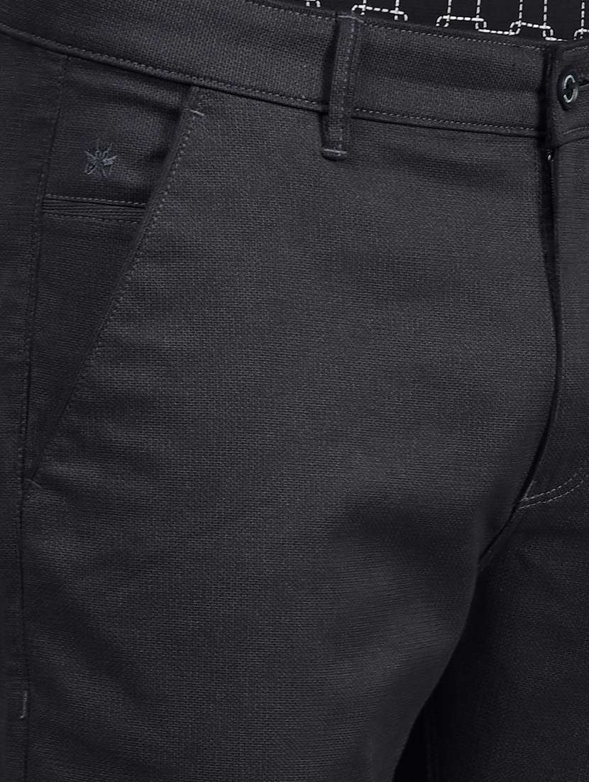 men grey solid mid rise chinos casual trouser - 21854762 -  Standard Image - 4