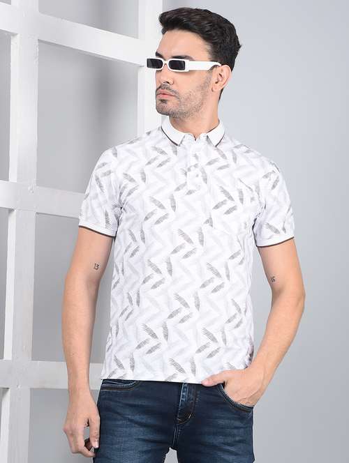men printed short sleeve slim fit polo t-shirt  - 21854766 -  Standard Image - 0