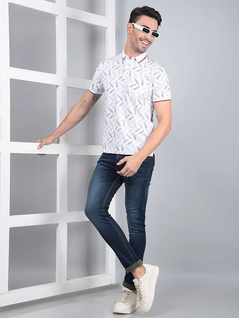 men printed short sleeve slim fit polo t-shirt  - 21854766 -  Standard Image - 6