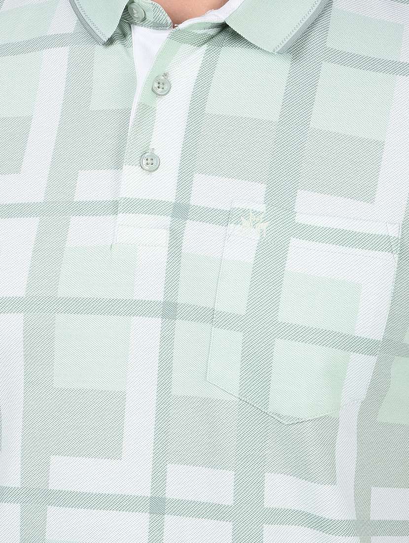 men checked short sleeve slim fit polo t-shirt - 21854789 -  Standard Image - 4