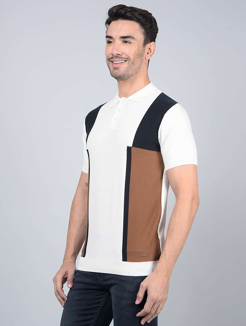men color block short sleeve slim fit polo t-shirt - 21854792 -  Standard Image - 1