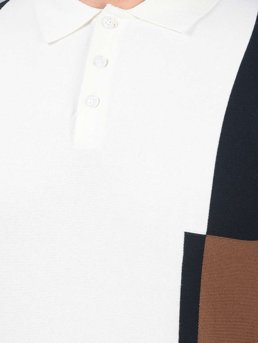 men color block short sleeve slim fit polo t-shirt - 21854792 -  Standard Image - 4