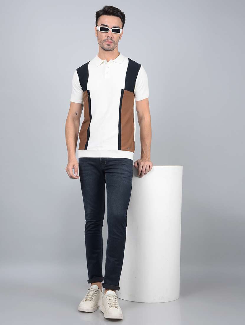 men color block short sleeve slim fit polo t-shirt - 21854792 -  Standard Image - 6