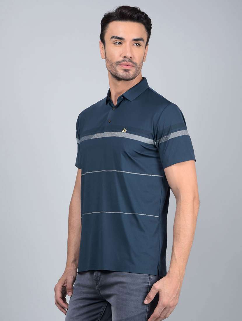 men printed short sleeve slim fit polo t-shirt - 21854798 -  Standard Image - 1