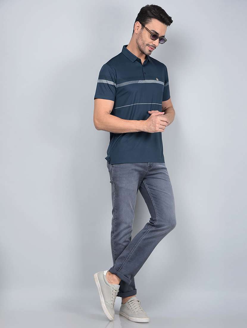 men printed short sleeve slim fit polo t-shirt - 21854798 -  Standard Image - 6