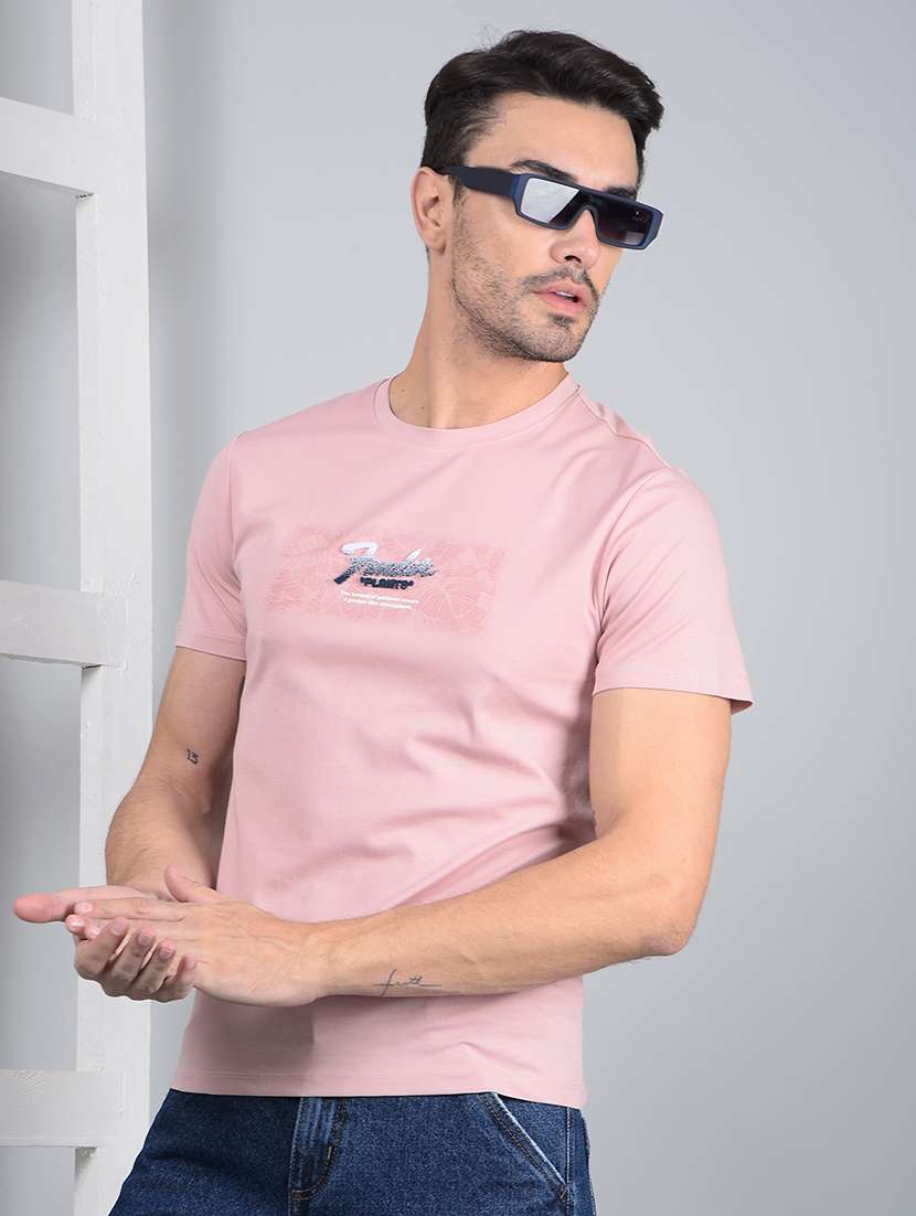 men typographic short sleeve slim fit t-shirt