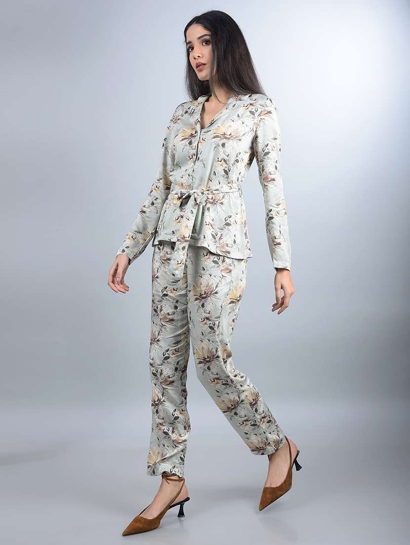 women printed shirt and trouser co-ord set - 21854806 -  Standard Image - 1