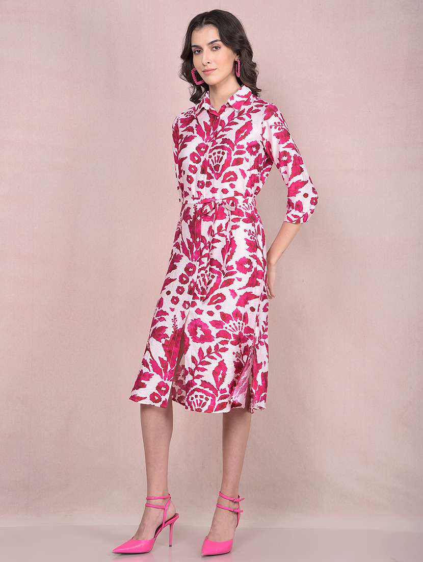 women printed collared shirt dress - 21854812 -  Standard Image - 1