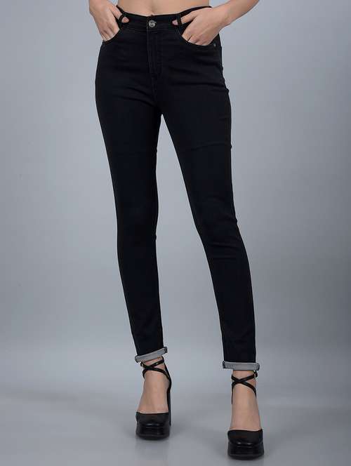 women solid high rise skinny fit jean - 21854820 -  Standard Image - 0