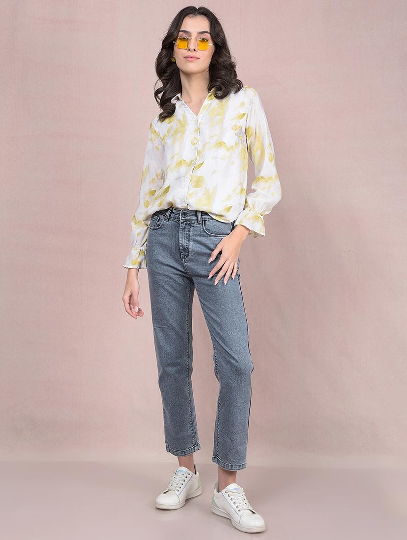 women solid mid rise staight fit jean - 21854829 - Standard Image - 6