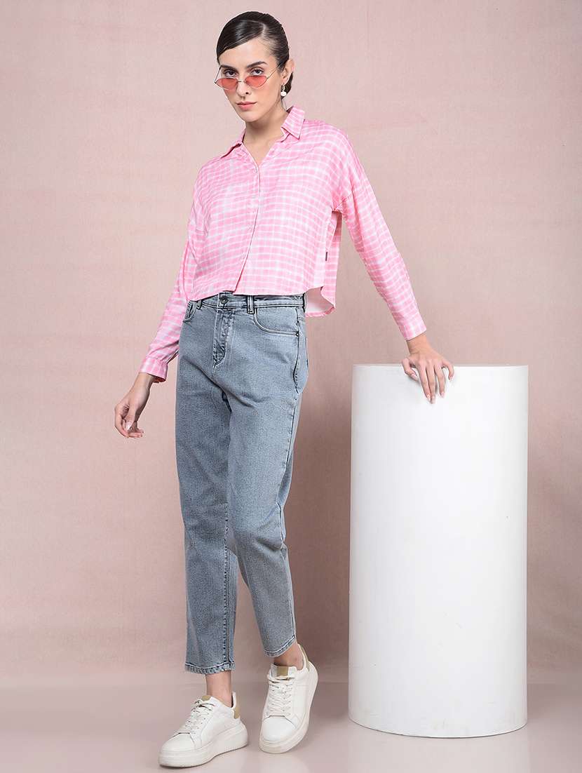 women solid mid rise straight fit jean - 21854831 -  Standard Image - 6