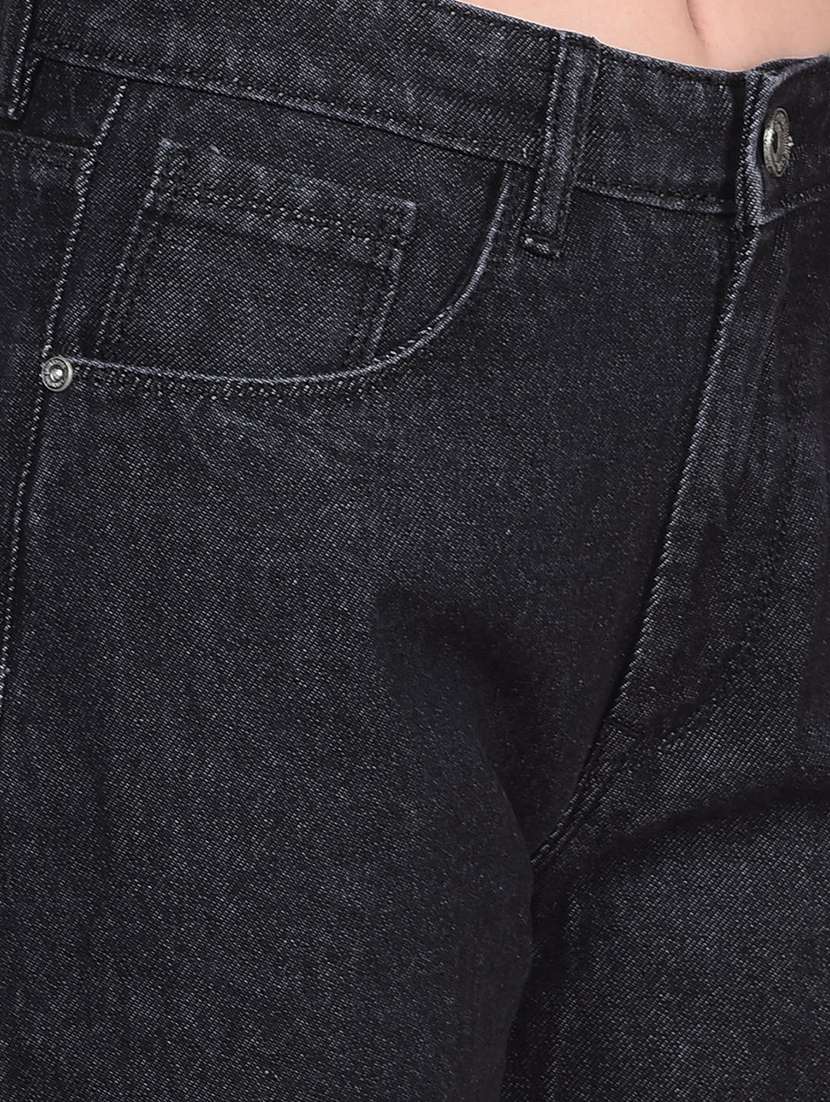 women solid high rise wide leg jean - 21854845 -  Standard Image - 4