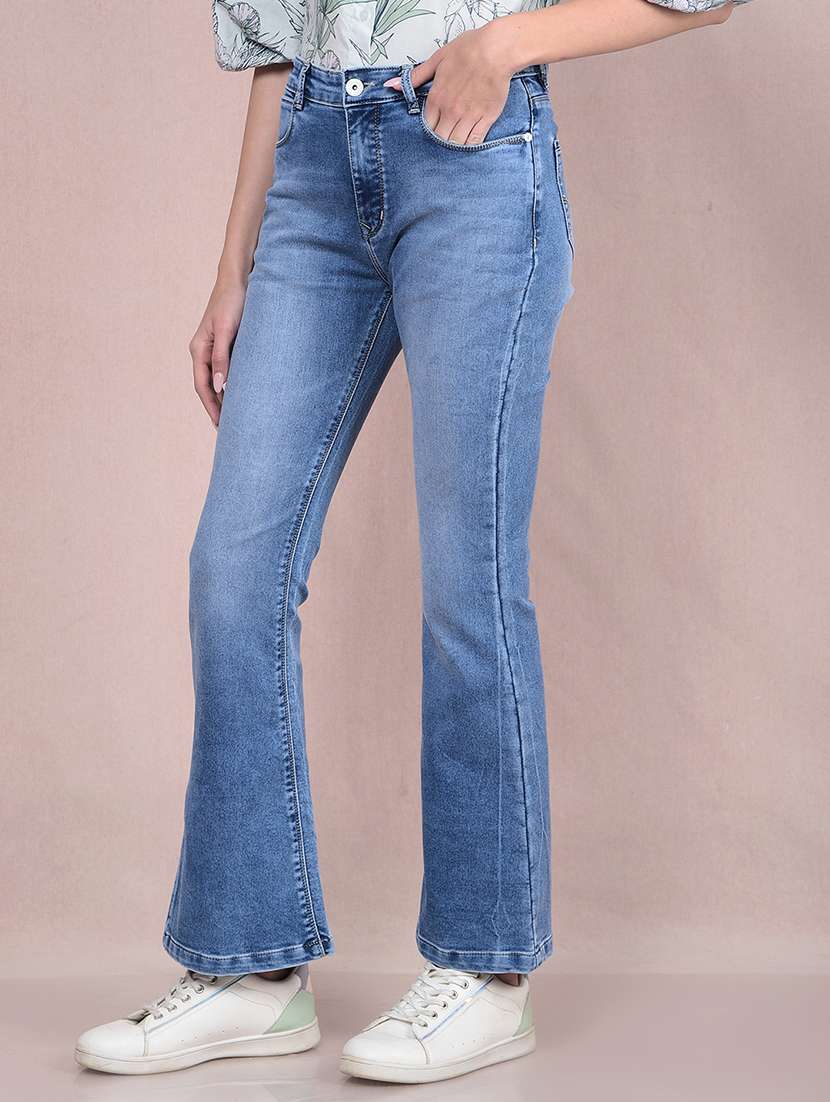 women solid mid rise bootcut jean - 21854852 -  Standard Image - 1