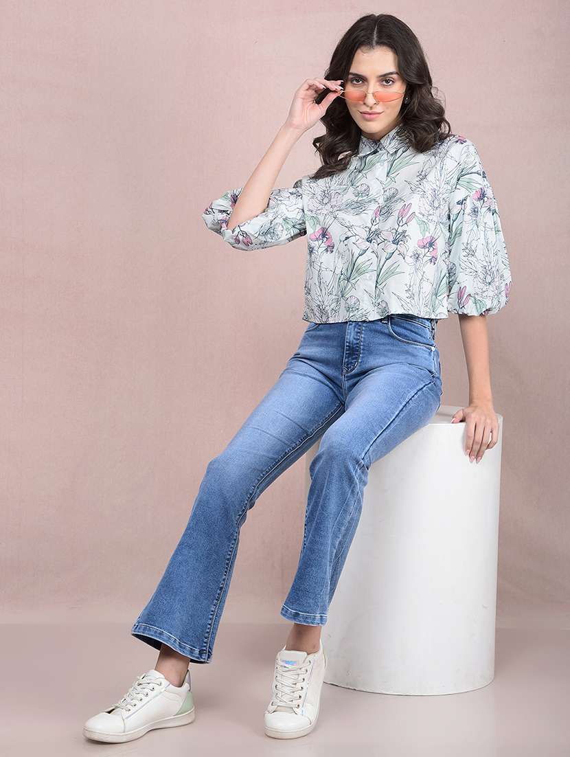 women solid mid rise bootcut jean - 21854852 -  Standard Image - 6