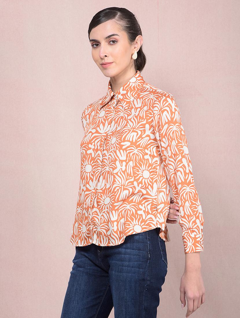 women printed long sleeves regular shirt - 21854864 - Standard Image - 1