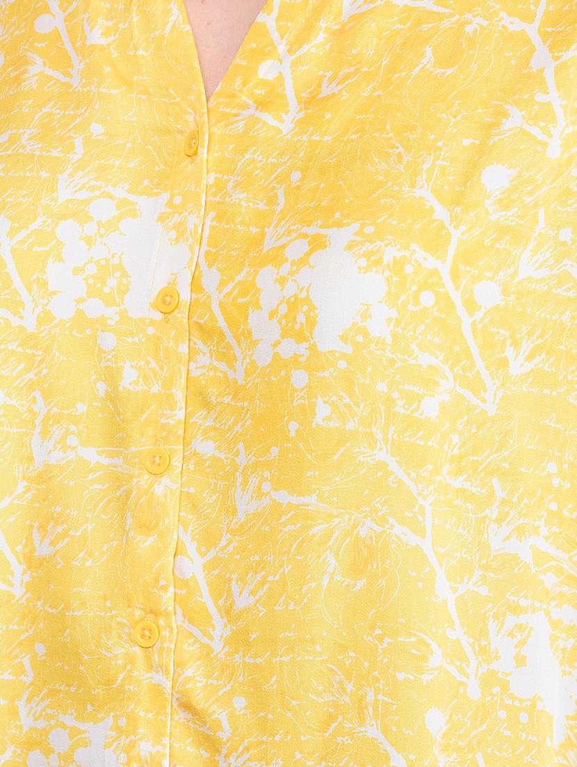 women printed long sleeves high low shirt - 21854865 -  Standard Image - 4