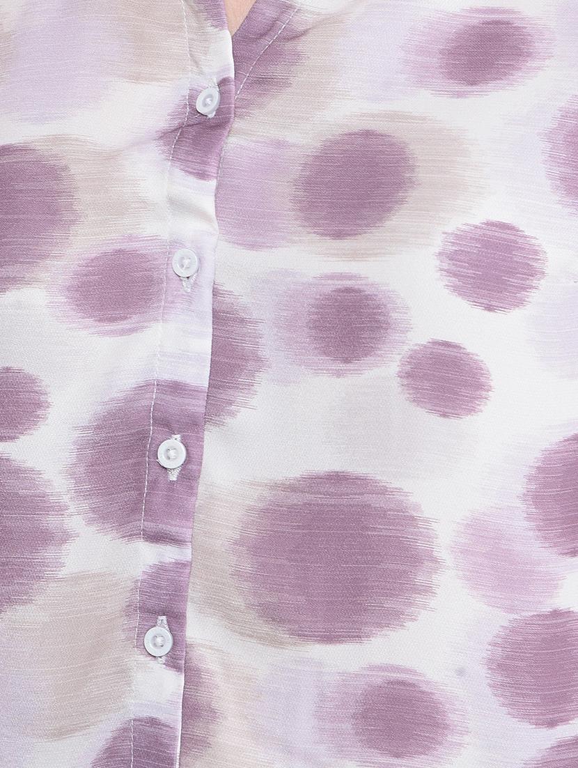 women printed mandarin neck regular shirt - 21854874 - Standard Image - 4