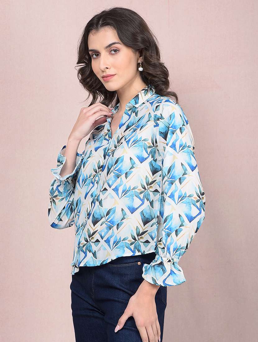 women printed collared regular shirt - 21854881 - Standard Image - 1