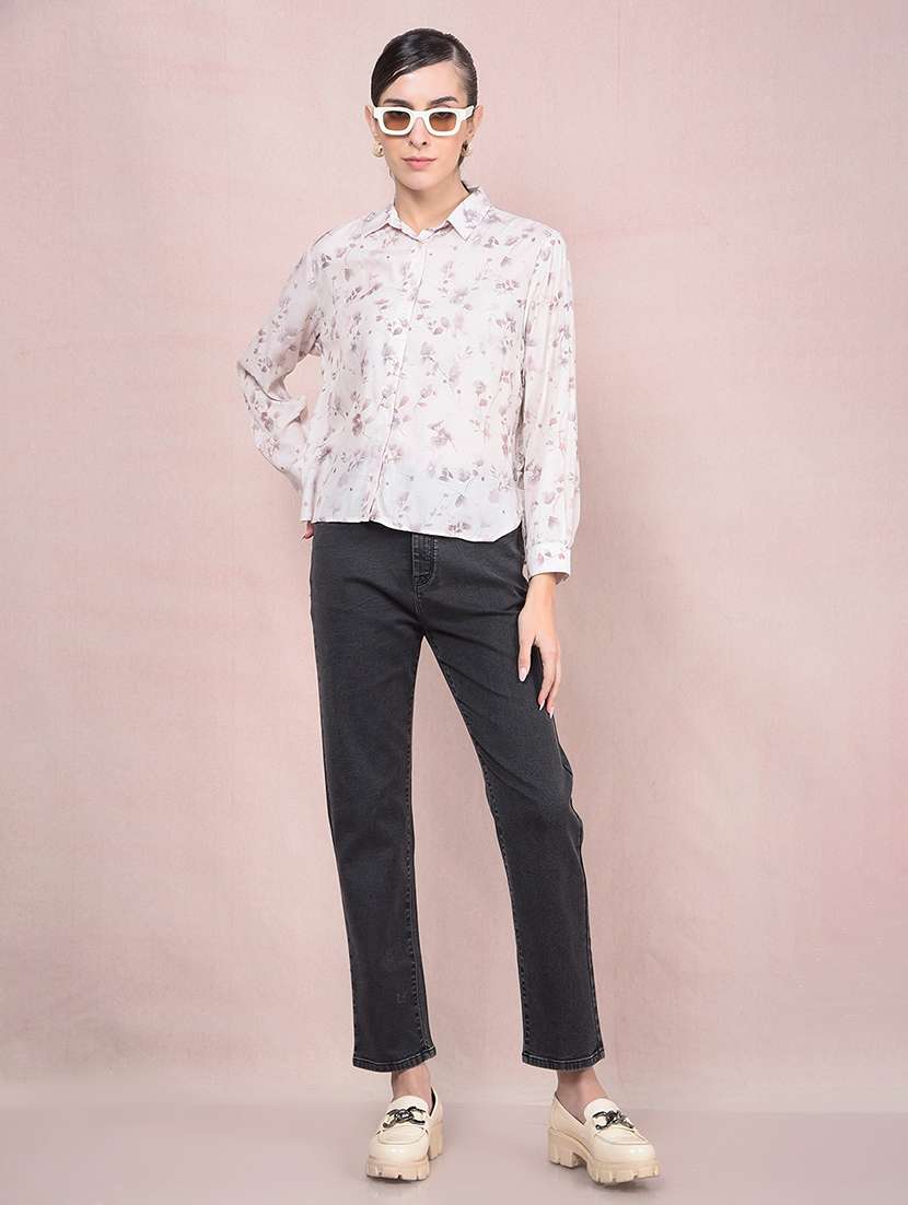 women printed collared high low shirt - 21854883 -  Standard Image - 6