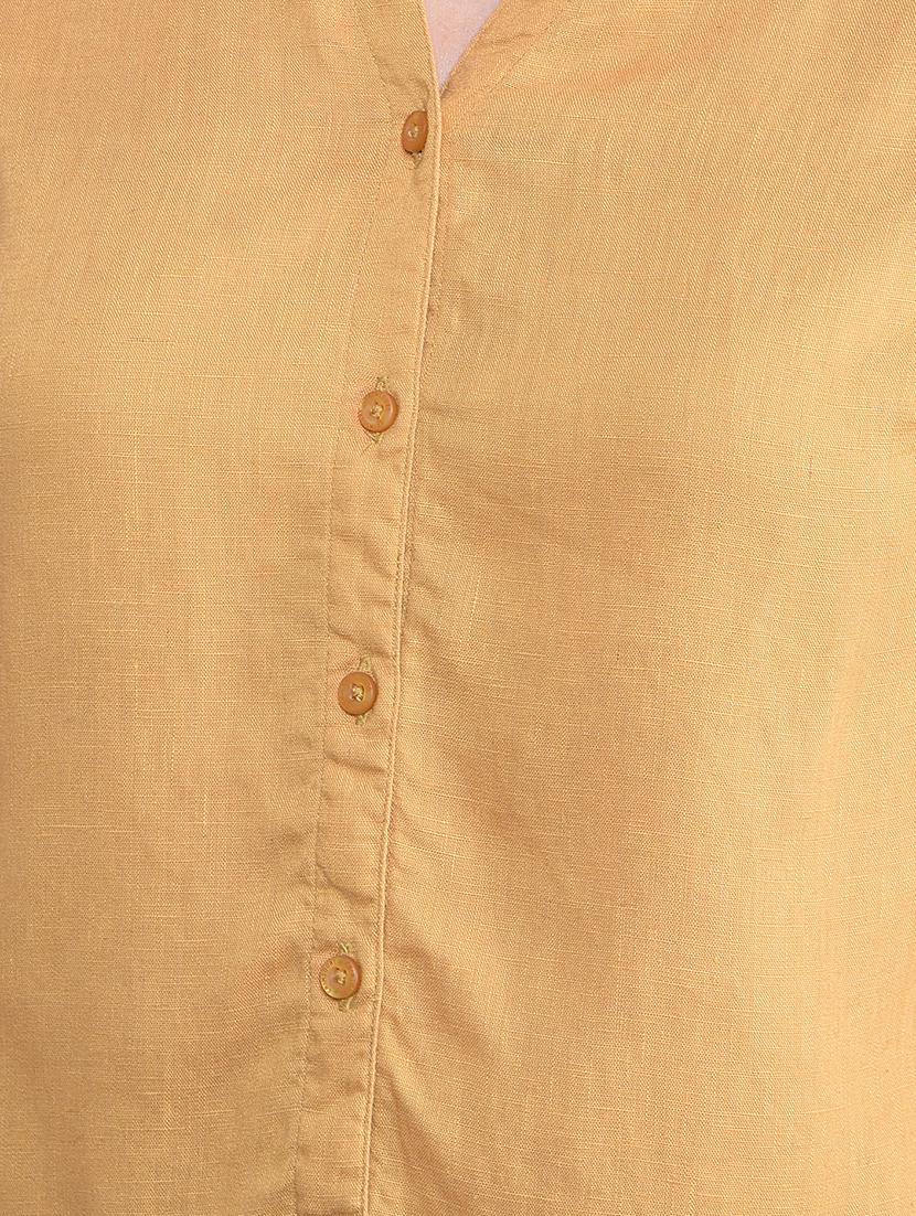 women solid mandarin neck regular shirt - 21854890 - Standard Image - 4