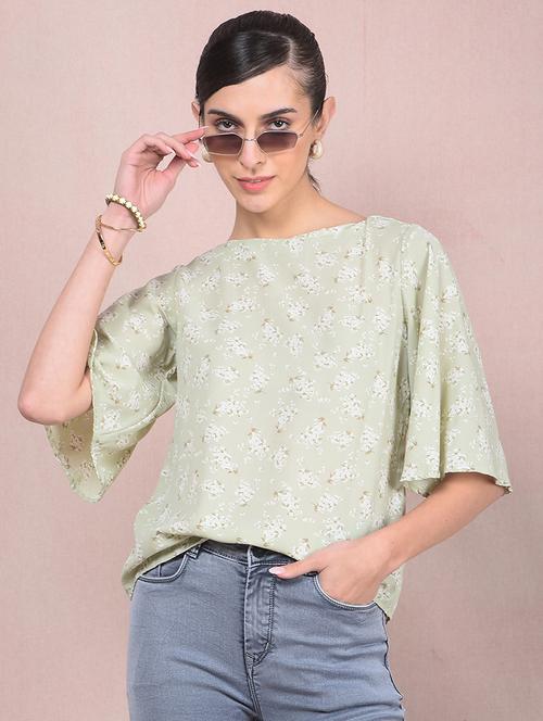 women printed flared sleeves regular top - 21854904 - Standard Image - 0