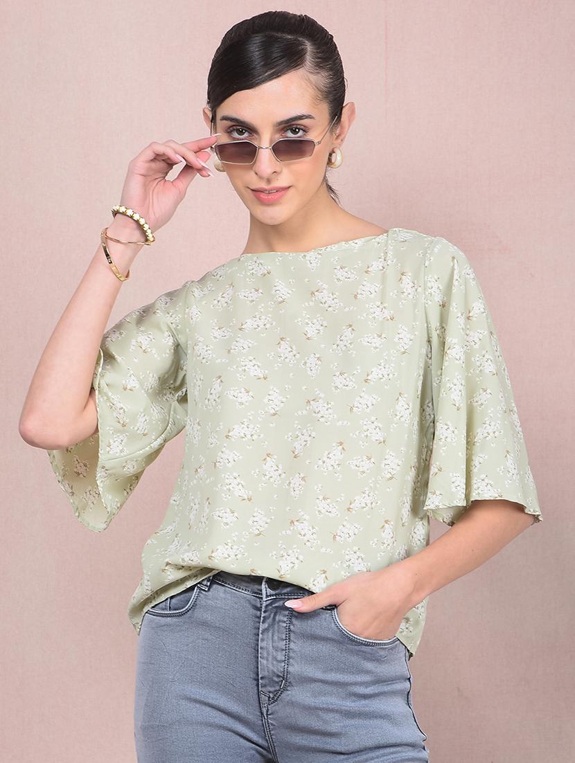 women printed flared sleeves regular top - 21854904 - Zoom Image - 0