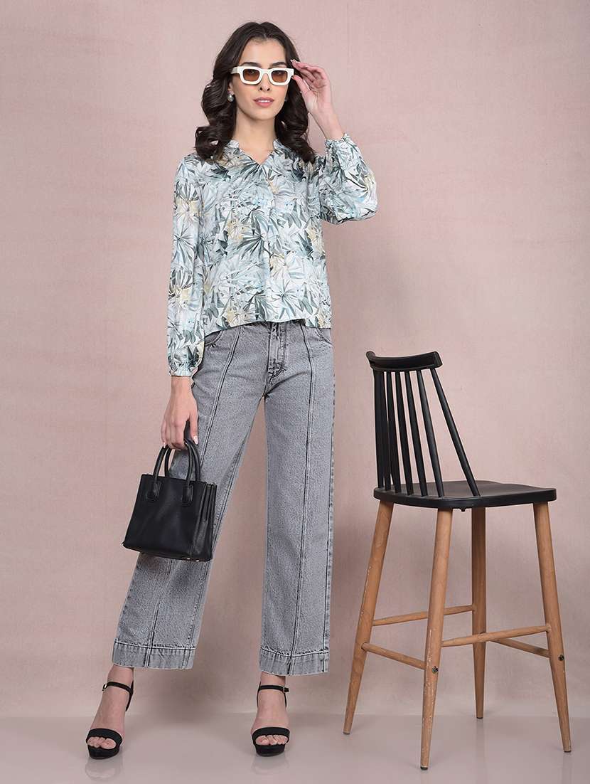 women printed puff sleeves regular top - 21854916 - Standard Image - 6
