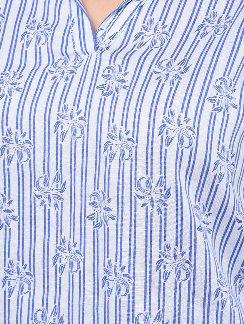 women printed collared regular top - 21854932 - Standard Image - 4