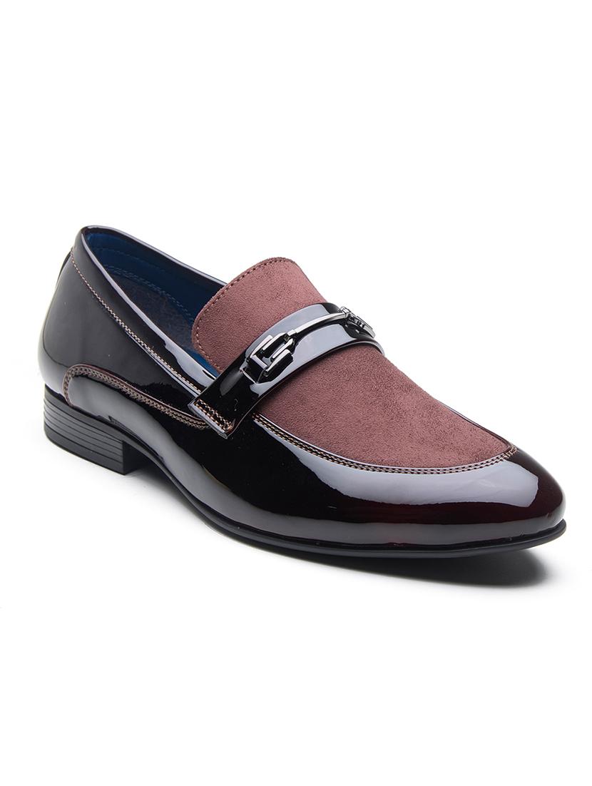 men maroon slip on formal shoes - 21854950 - Zoom Image - 0