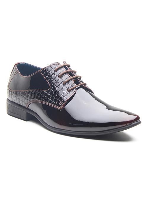 men maroon lace-up derby - 21854955 - Standard Image - 0