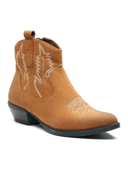 women tan ankle length boot - 21854959 -  Standard Image - 0