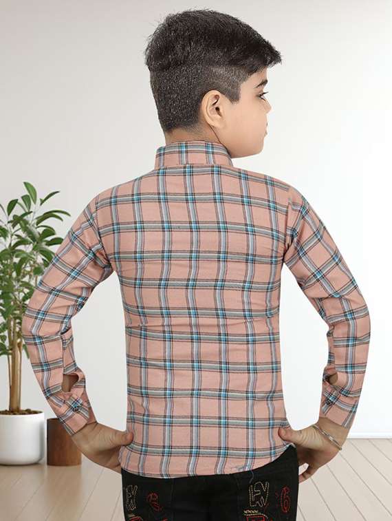 boys checkered long sleeve casual shirt - 21854993 -  Standard Image - 1