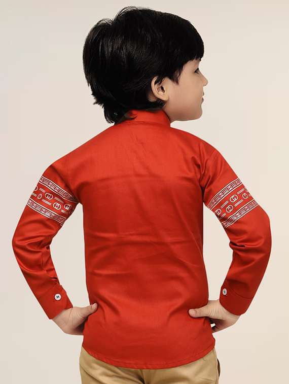 boys printed long sleeve casual shirt - 21855016 -  Standard Image - 1