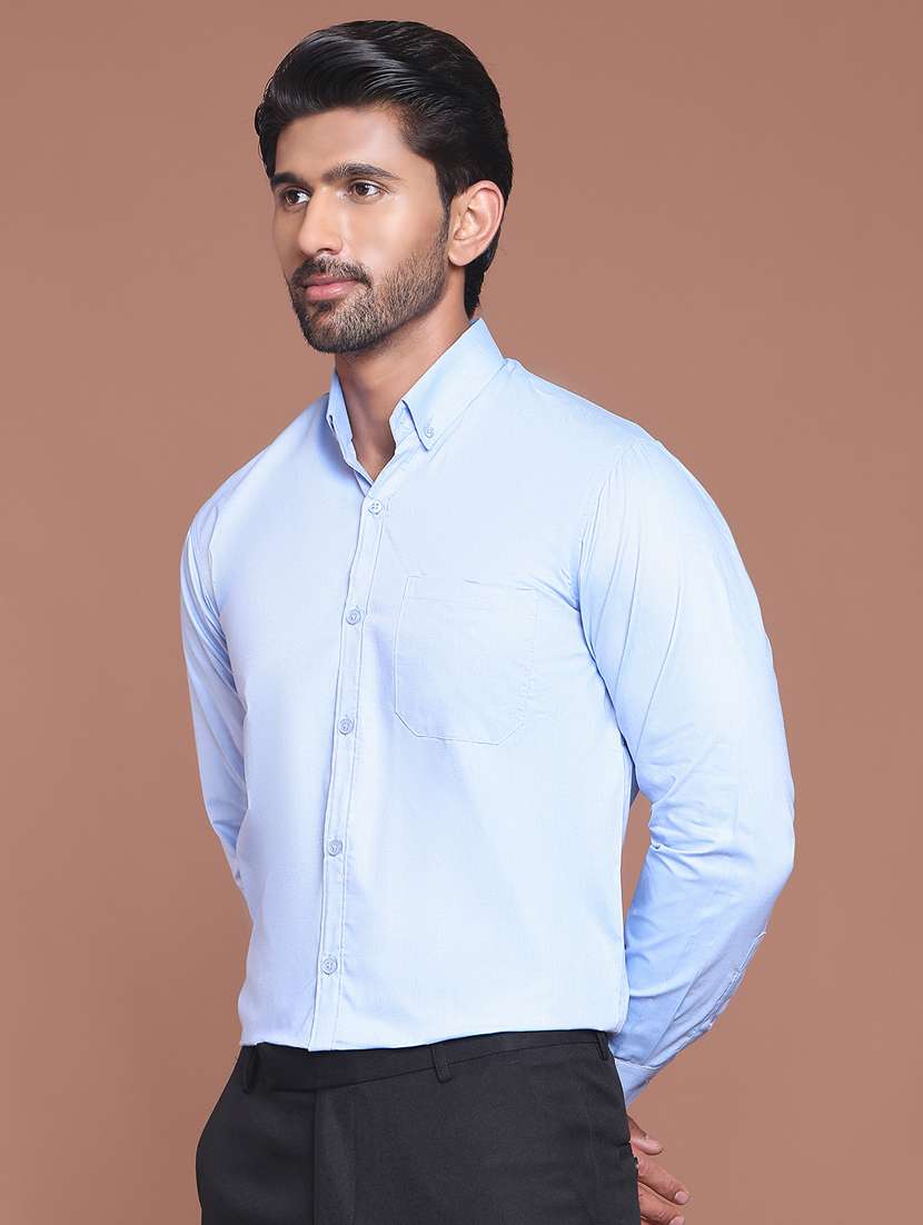 men solid long sleeve slim fit formal shirt - 21855044 -  Standard Image - 1
