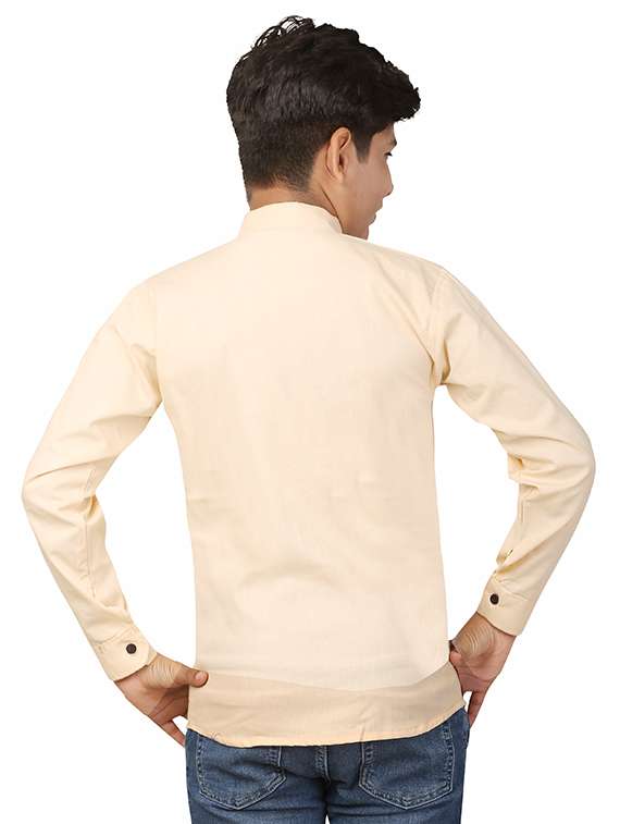 boys color block long sleeve casual shirt - 21855122 -  Standard Image - 1