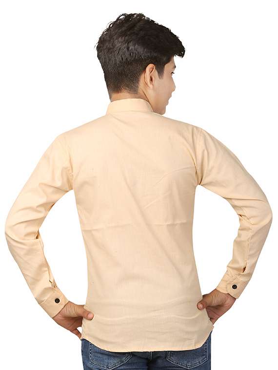 boys color block long sleeve casual shirt - 21855124 -  Standard Image - 1