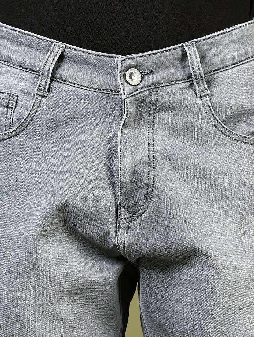 men grey mid rise full length jeans - 21855150 -  Standard Image - 4