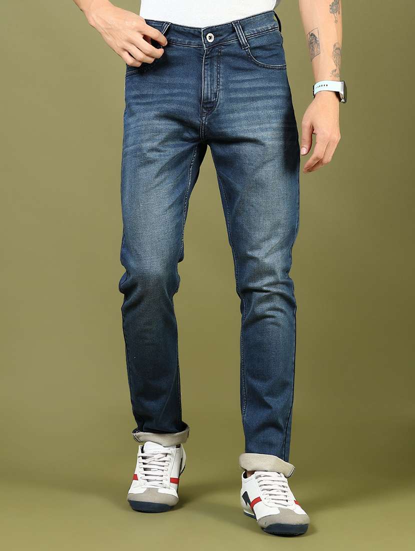 men solid mid rise slim fit jeans - 21855175 -  Standard Image - 1