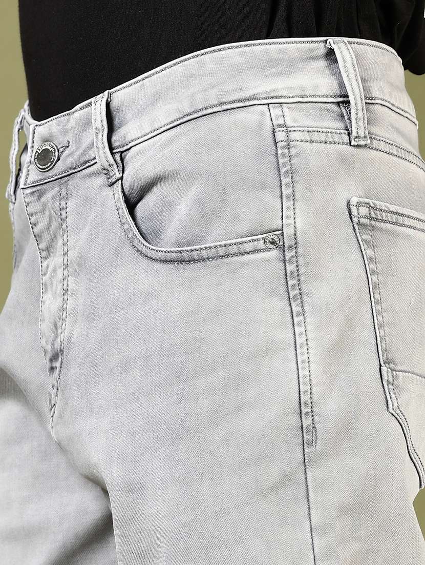 men plain mid rise full length denim jeans - 21855180 -  Standard Image - 4
