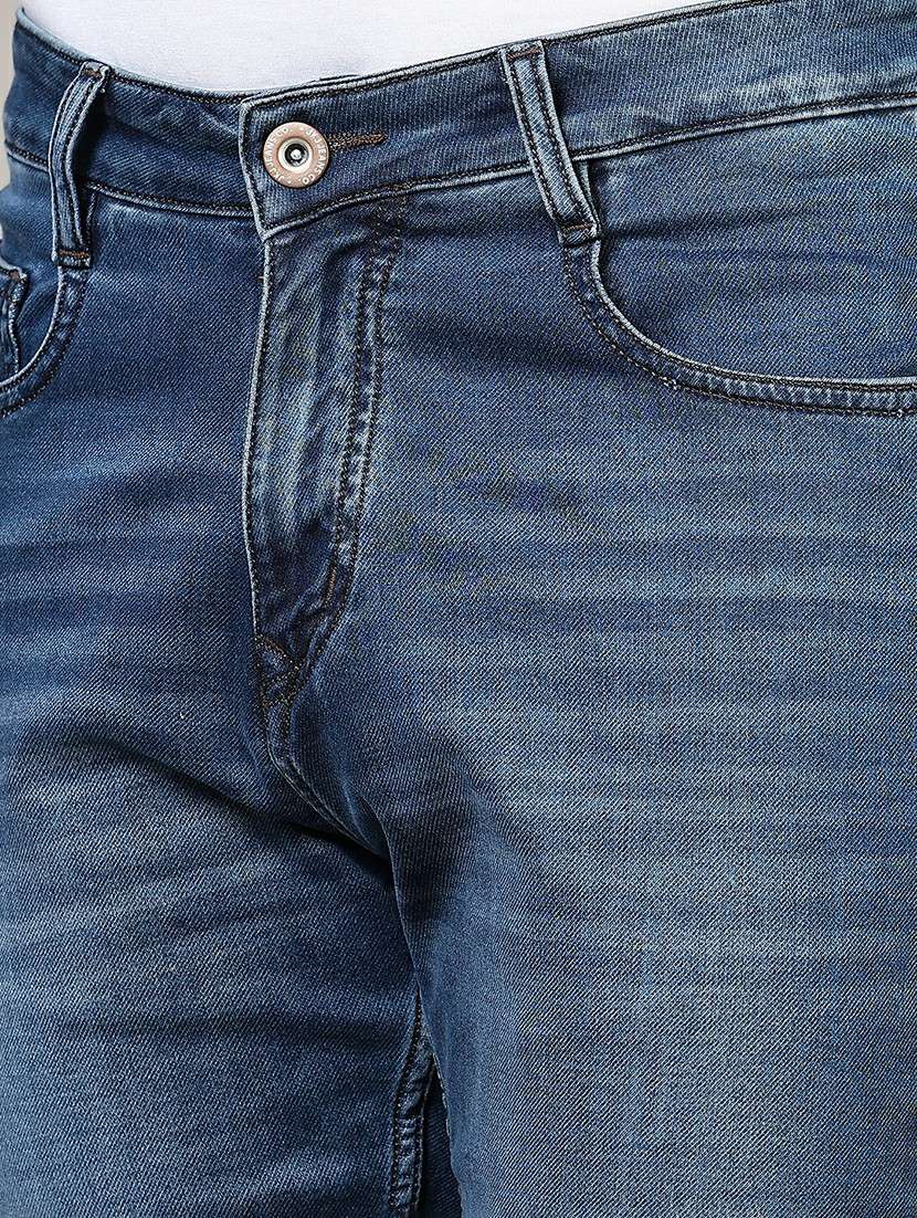 men blue mid rise full length denim jeans - 21855228 -  Standard Image - 4