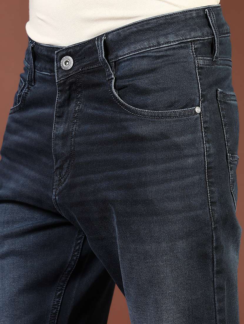 men washed mid rise full length denim jeans - 21855261 - Standard Image - 4